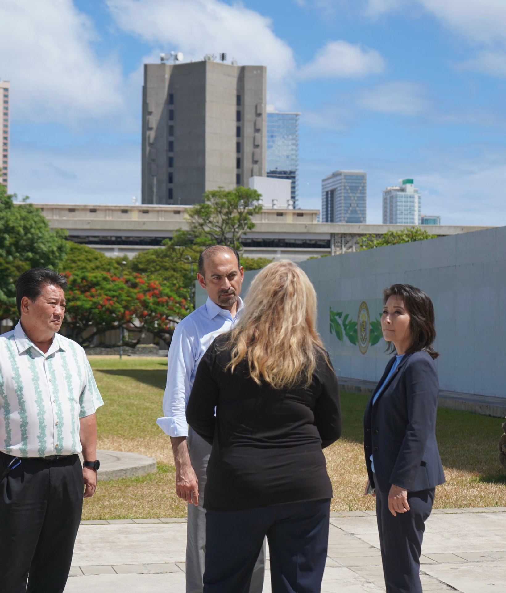 Dilawar Syed meets with officials following a federal disaster response